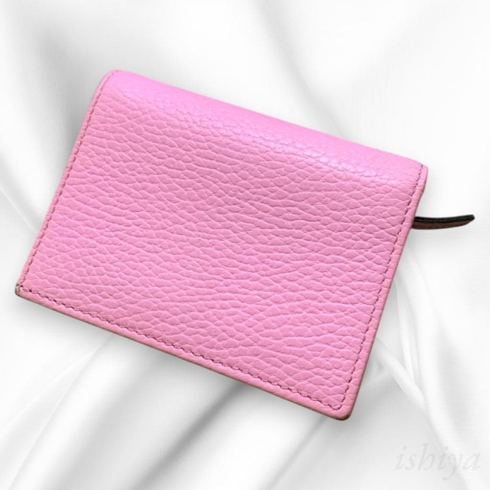 【希少】グッチ 二つ折り財布 ボスコ ピンク マーモント GUCCI