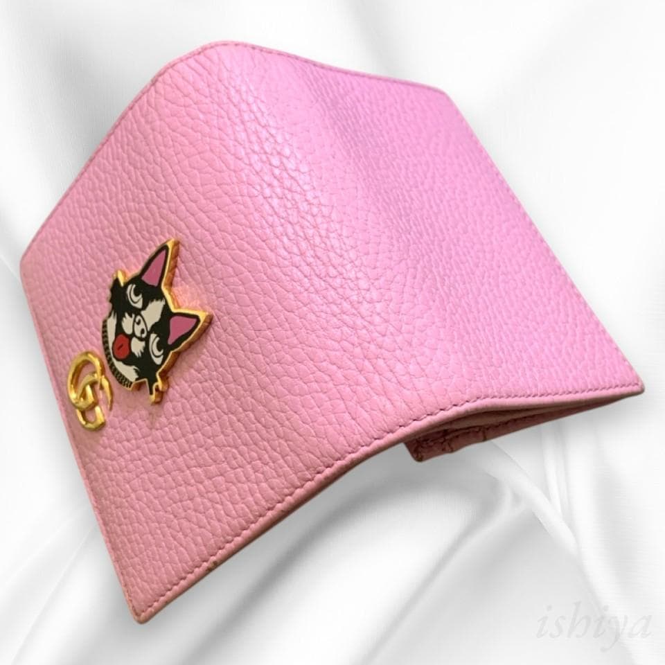 【希少】グッチ 二つ折り財布 ボスコ ピンク マーモント GUCCI