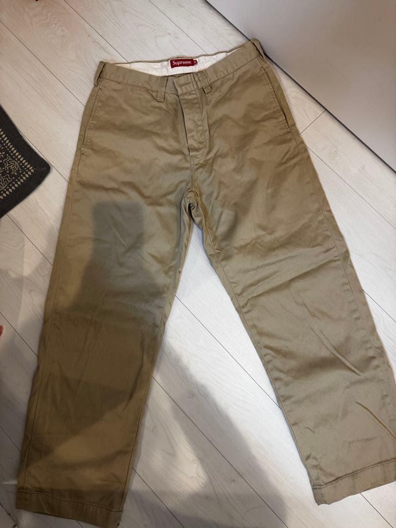 Supreme/Chino Pant/ピンナップ ガール ロゴ /ベージュ