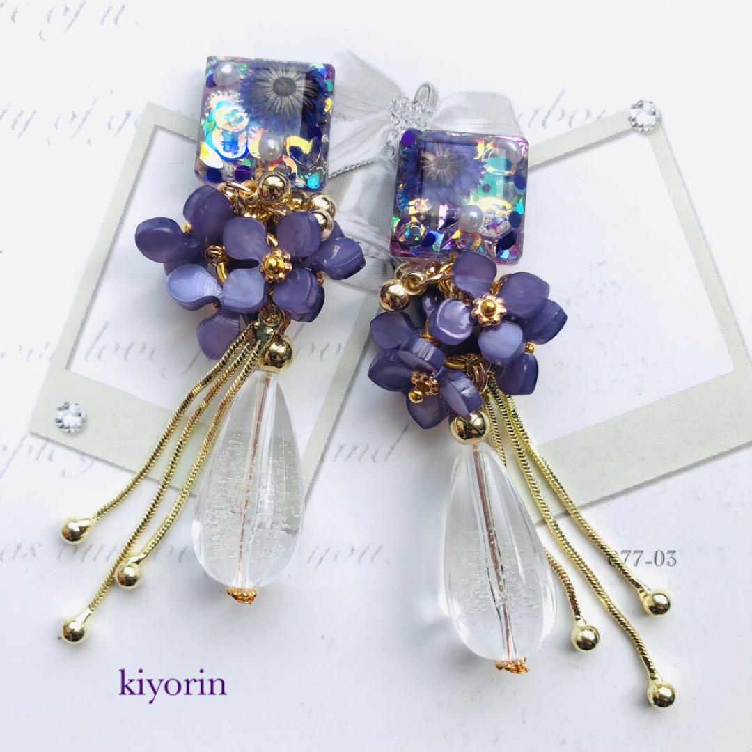 1510 ダークフェアリー　2way ハンドメイド　イヤリング