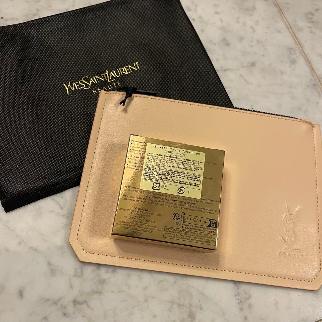 2025新作人気 YSL メイクミーブラッシュパウダー93 YSLポーチ