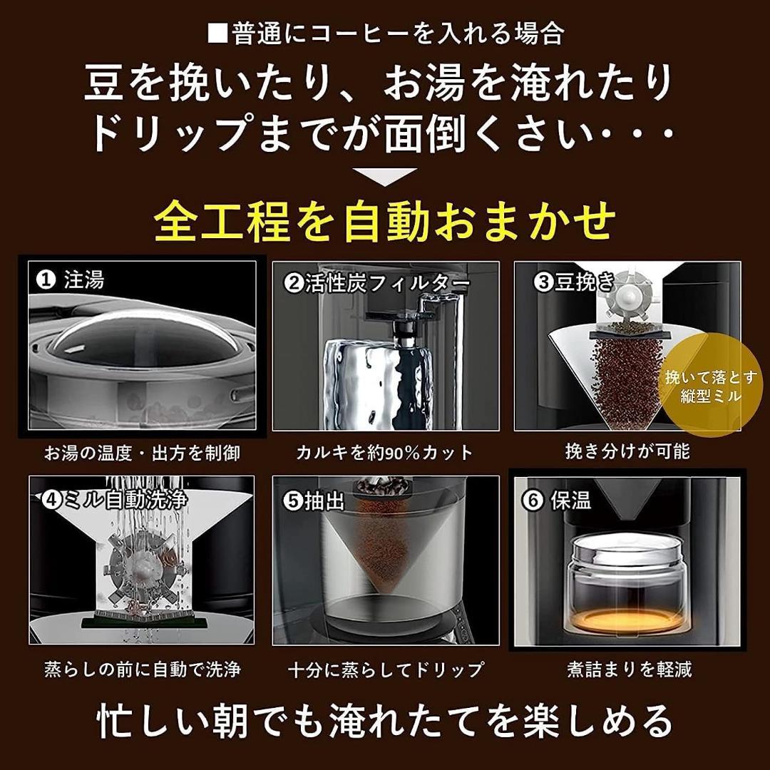 パナソニック NC-A37 豆を挽き付全自動 コーヒーメーカー ブラック 箱あり