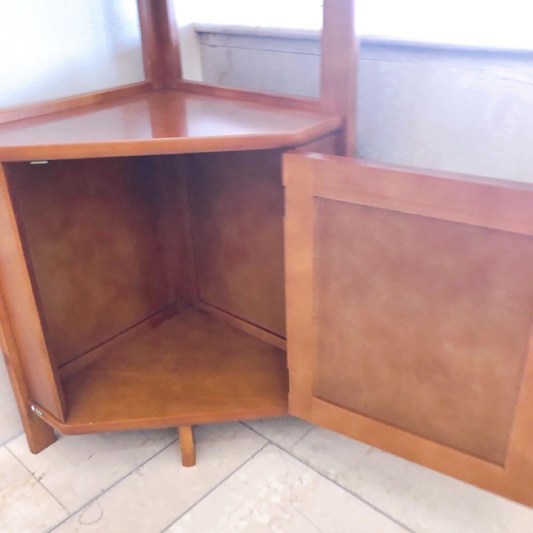 オールドカリモク コーナー台 花台 棚 電話台 ミッドセンチュリー ヴィンテージ