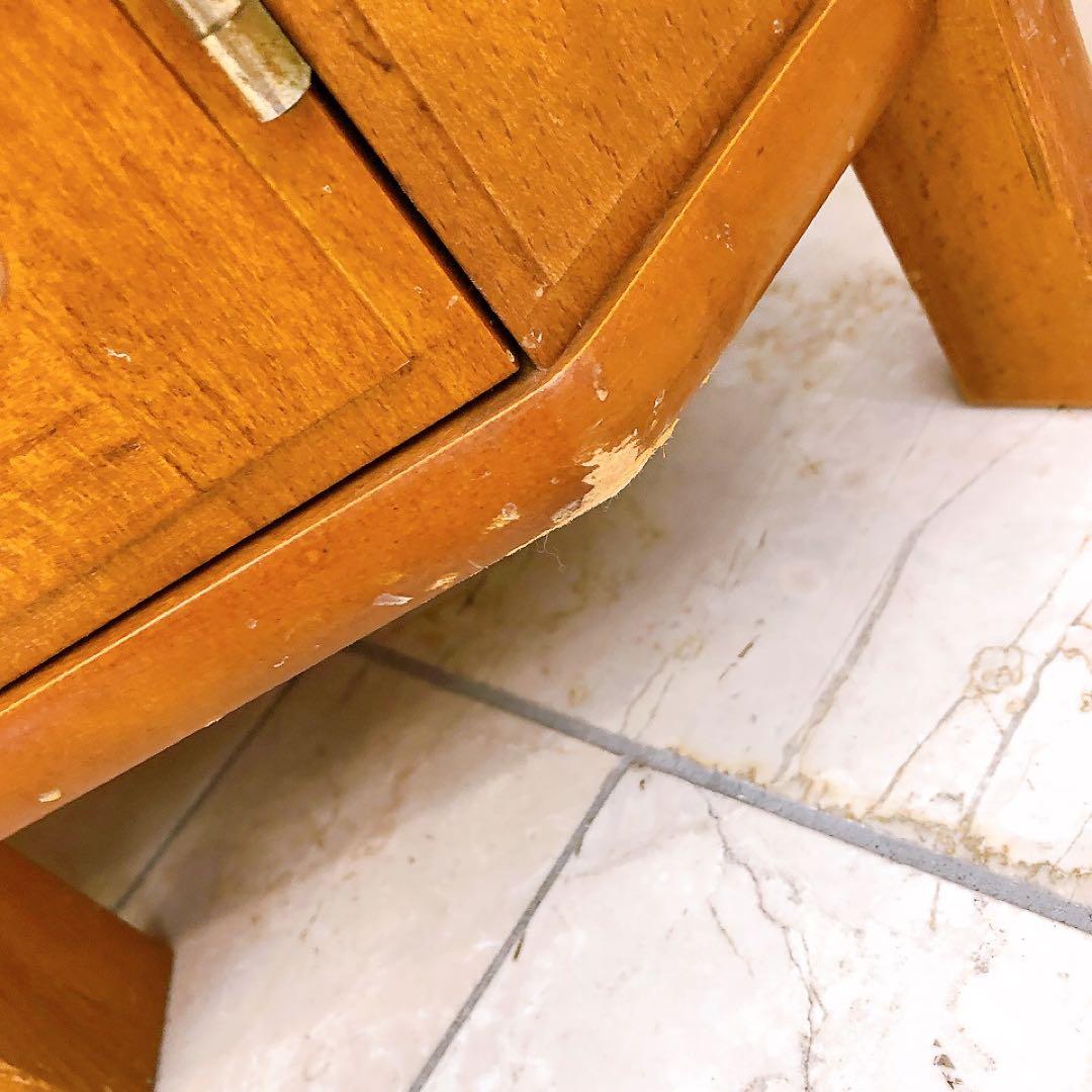 オールドカリモク コーナー台 花台 棚 電話台 ミッドセンチュリー ヴィンテージ