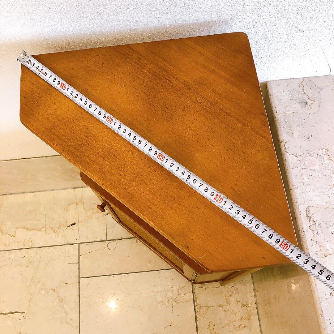 オールドカリモク コーナー台 花台 棚 電話台 ミッドセンチュリー ヴィンテージ