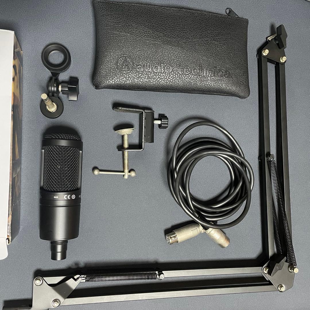 オーディオテクニカ【コンデンサーマイクAT2020】デスクアーム/ケーブル付