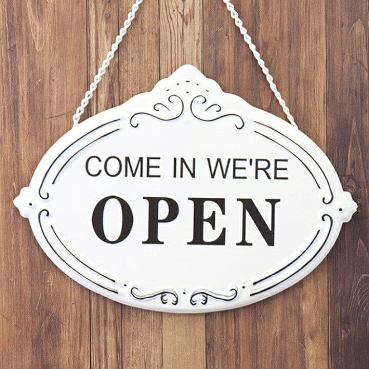 デザイン看板】OPEN CLOSED オープンクローズ★プレート店舗用ドア店舗用