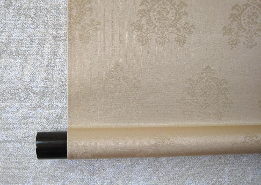 【真筆】掛け軸　富士之山◆長島博山　金泥使用 太巻仕様 共箱・タトウ箱付