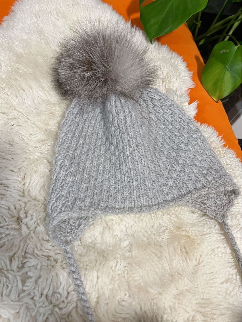 最終価格 INVERNI 3ツポンポンニット帽　ニット帽