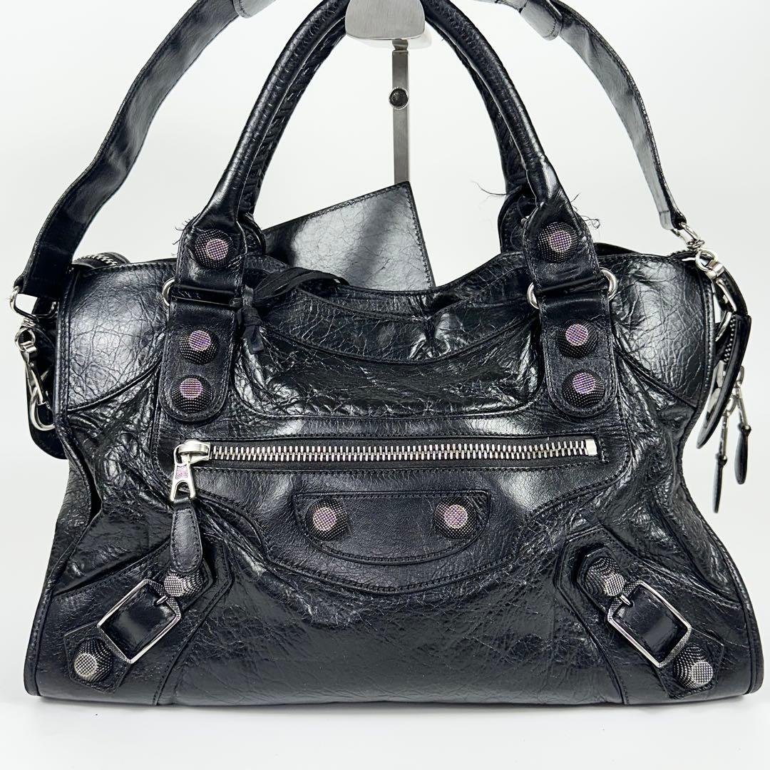 BALENCIAGA 2way バッグ 黒 ジャイアントシティ 173084