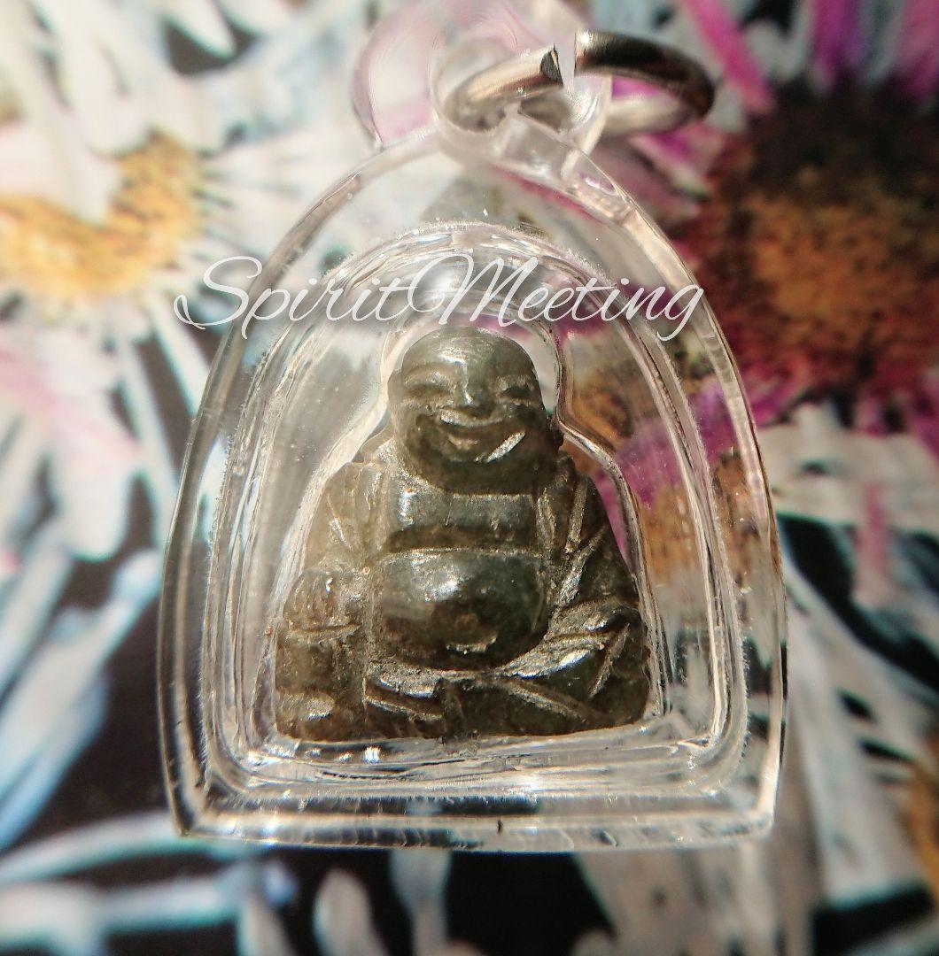 瞑想と翡翠の父　翡翠の仏陀お守り　C プラクルアン　霊石　　パワーストーン　開運