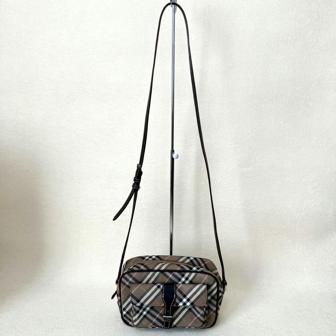 バーバリー ブルーレーベル ショルダーバッグ ポシェット ノバチェック ブラウン