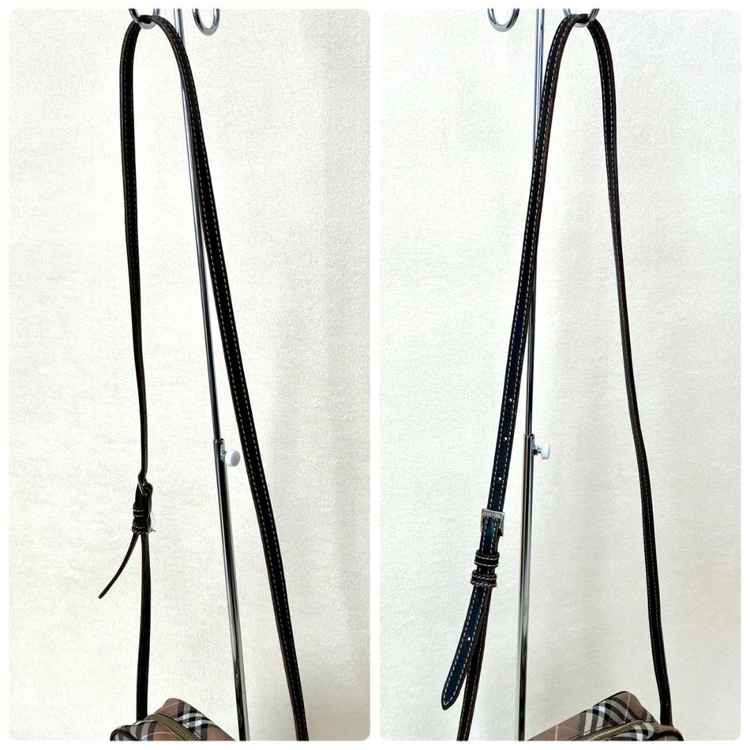 バーバリー ブルーレーベル ショルダーバッグ ポシェット ノバチェック ブラウン