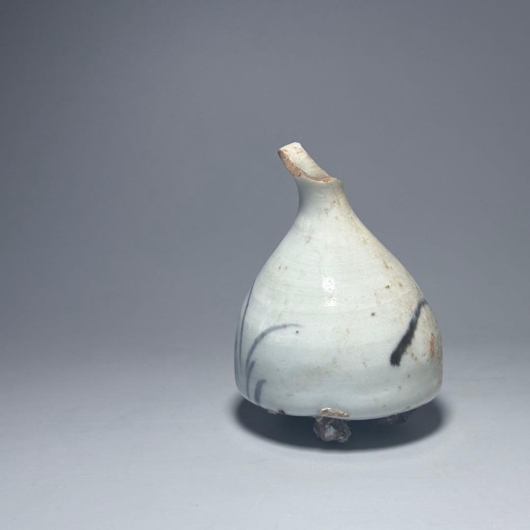 初期伊万里　染付草文様　徳利　小瓶　箱付　1600年前半　登窯　江戸初期　出土品