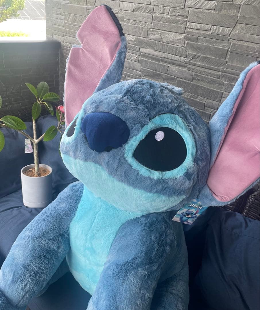 t*I様 スティッチ　巨大　ぬいぐるみ　コストコ　ブランケットつき