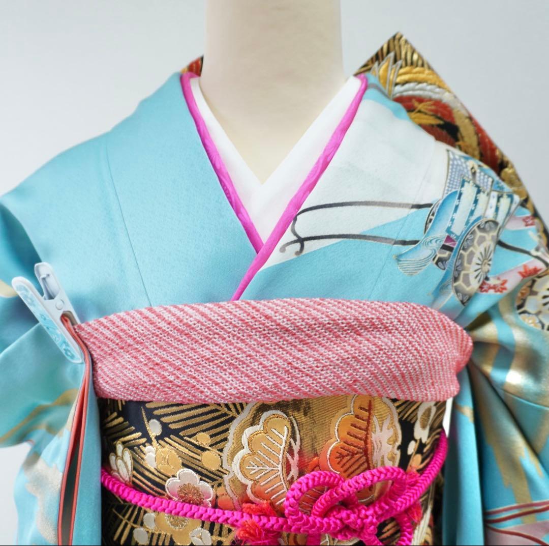 振袖　6点セット【1D】正絹　成人式　成人式