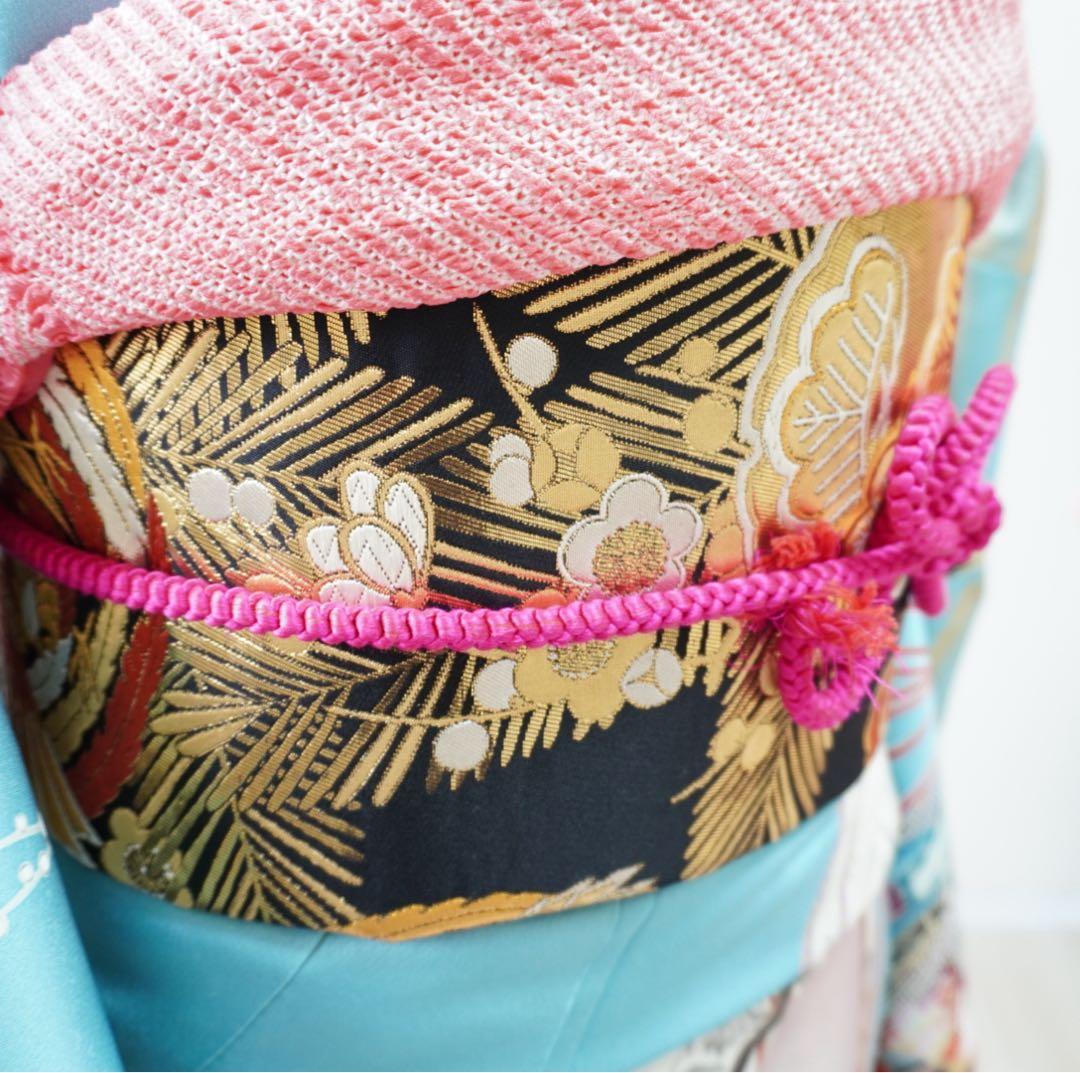 振袖　6点セット【1D】正絹　成人式　成人式