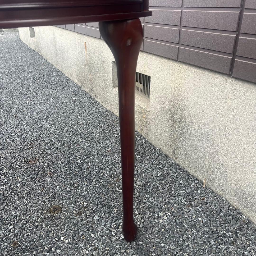 フジ　猫脚コンソール 引き出し付　ハーフムーンテーブル