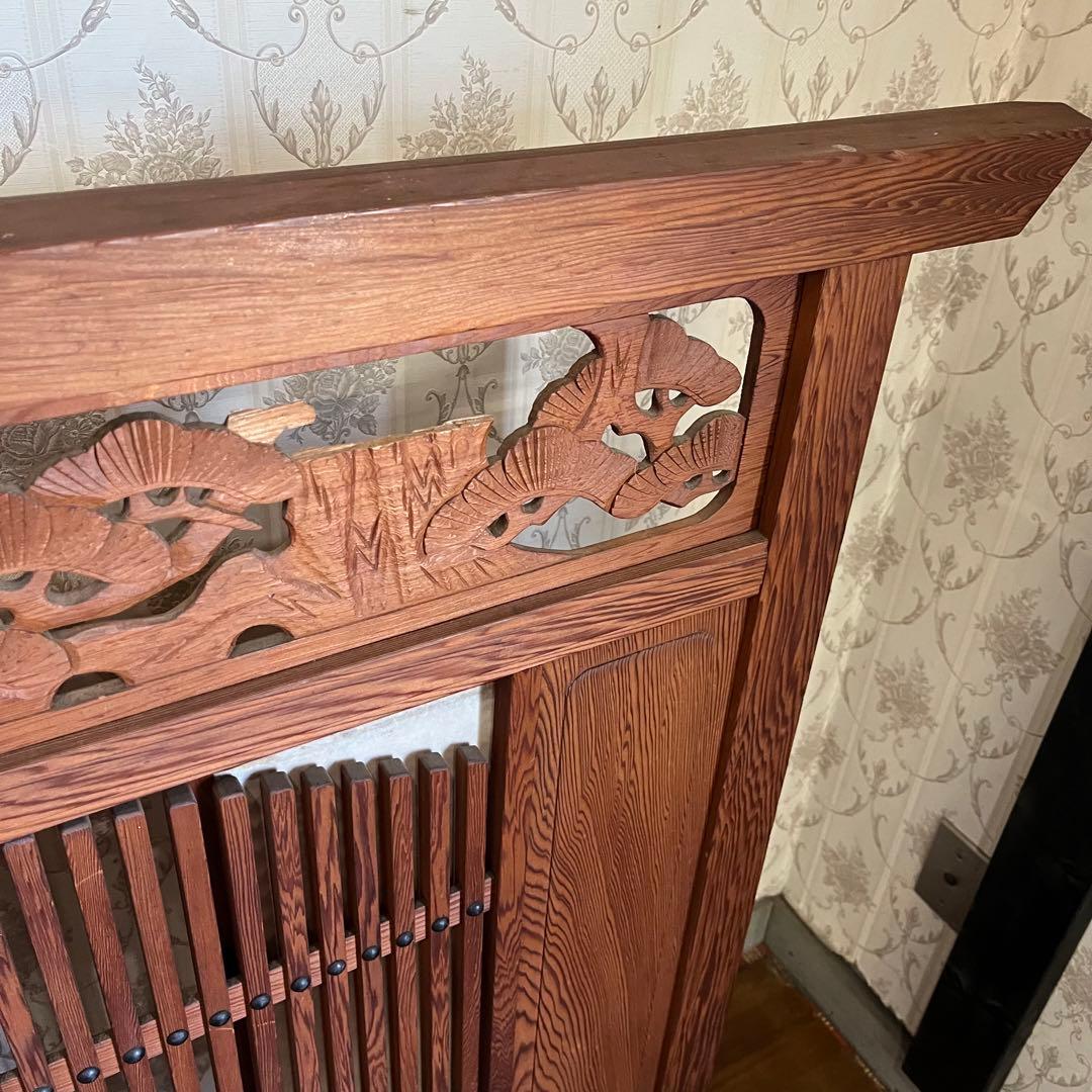 【アンティーク】昭和レトロ 木製 衝立 間仕切り 欄間 パーテーション 古民家