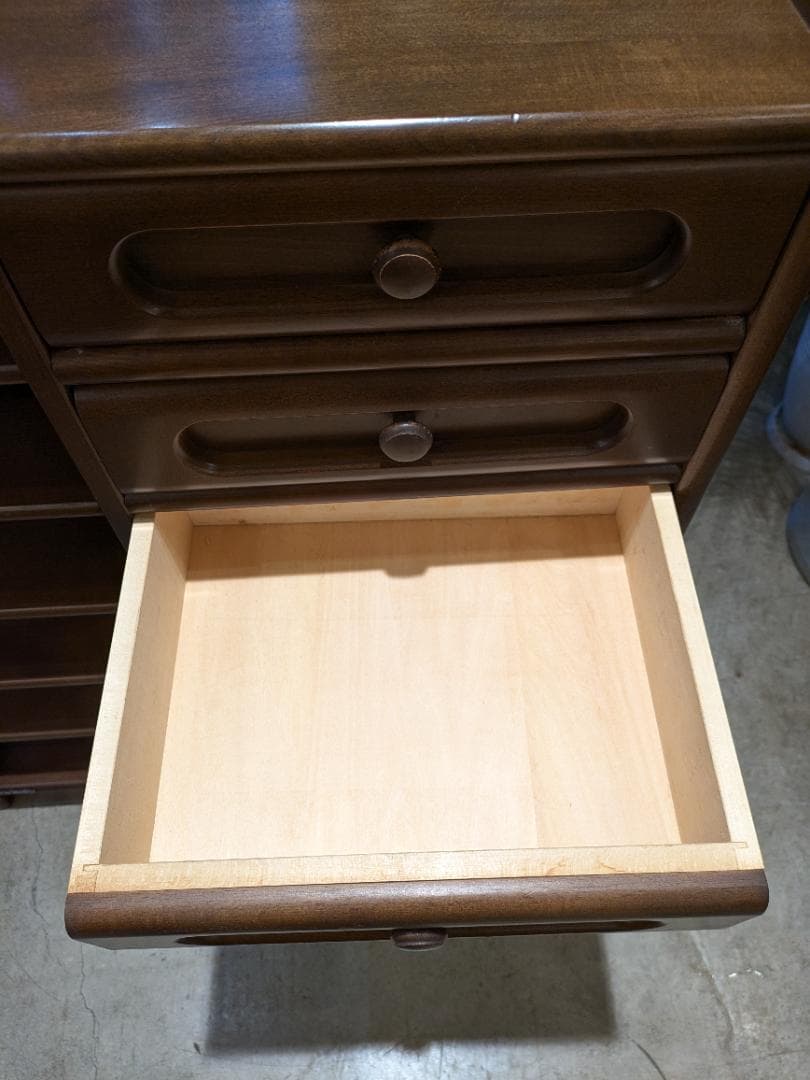 【美品】カリモク ミニサイドボード 電話台 FAX台 木製 収納家具 サイド収納