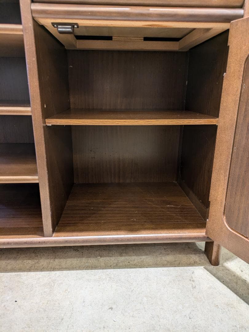 【美品】カリモク ミニサイドボード 電話台 FAX台 木製 収納家具 サイド収納