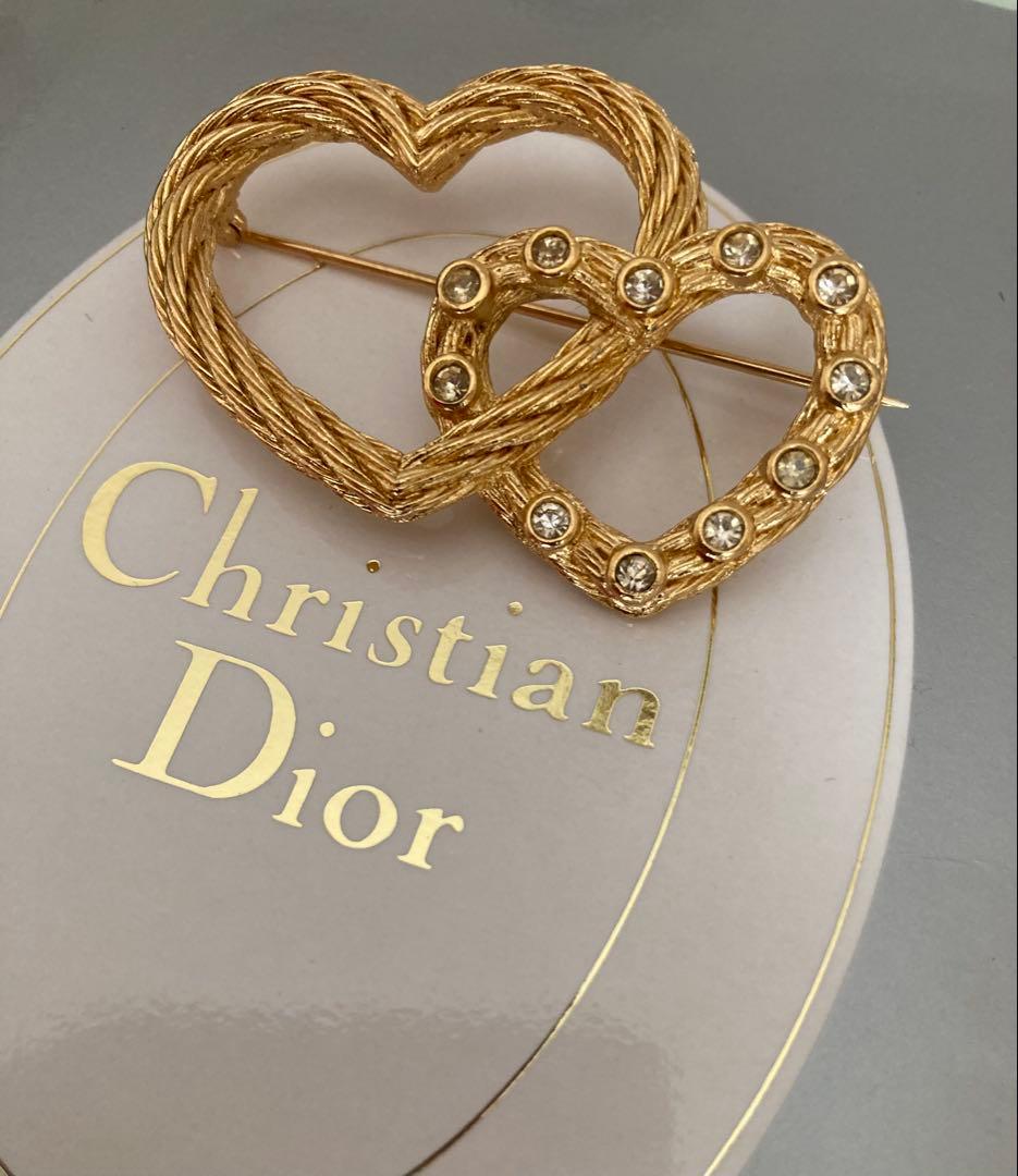 Christian Diorクリスチャンディオール　ビジュー　ゴールド　ブローチ