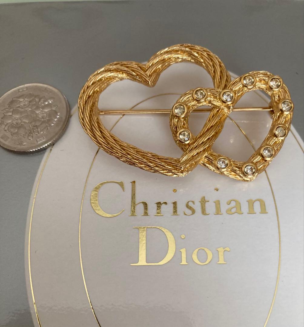 Christian Diorクリスチャンディオール　ビジュー　ゴールド　ブローチ
