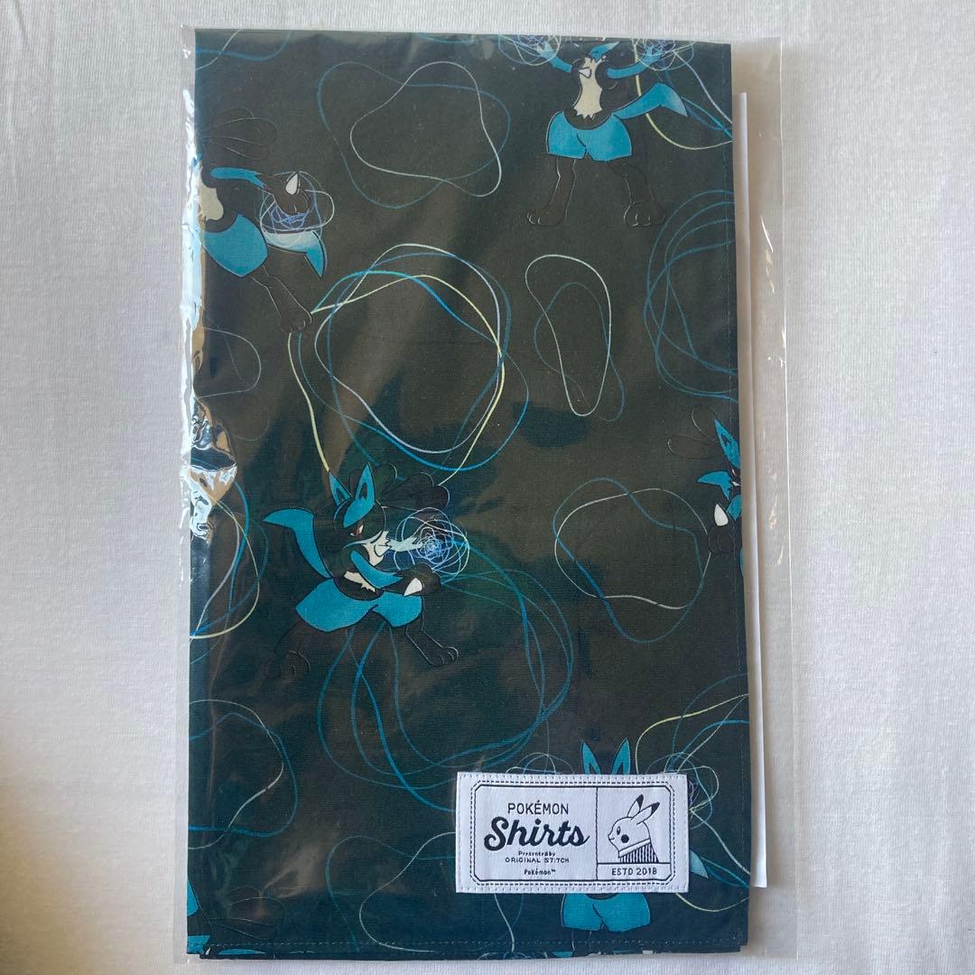 ポケモン シャツ バンダナ 100%コットン　ルカリオ