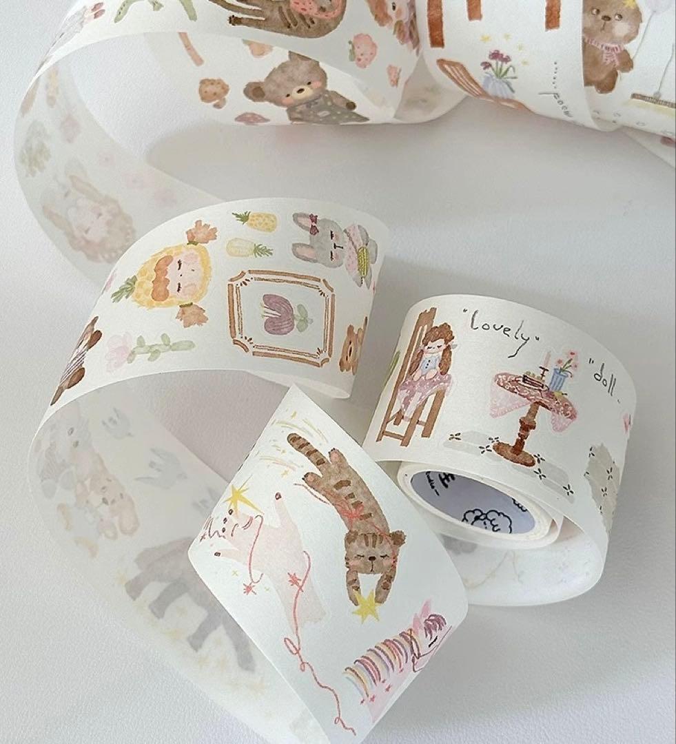 海外マスキングテープ巻売り child 人物マスキングテープ アニマル