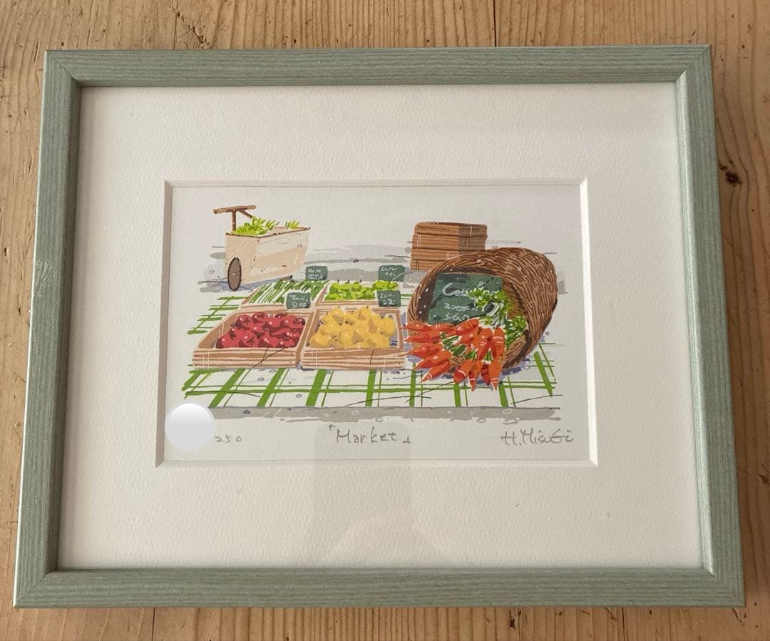 見杉宗則　リトグラフ　Market