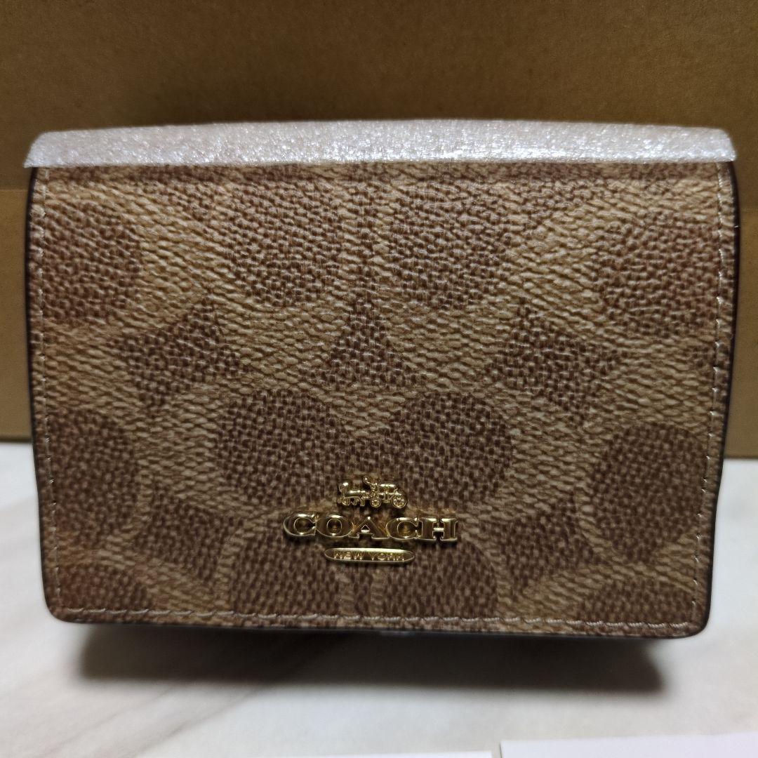 COACH　2つ折り財布 ブラウンレザー