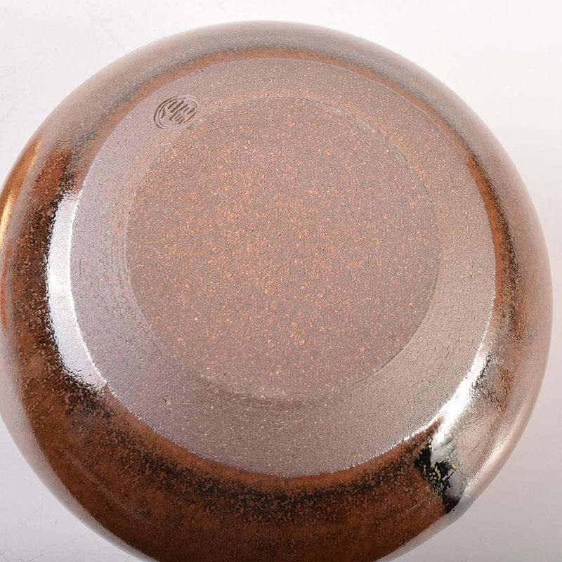 茶道具　京焼　笹田仁史造　大海茶入　宗薫緞子仕覆付　共箱　V　7199