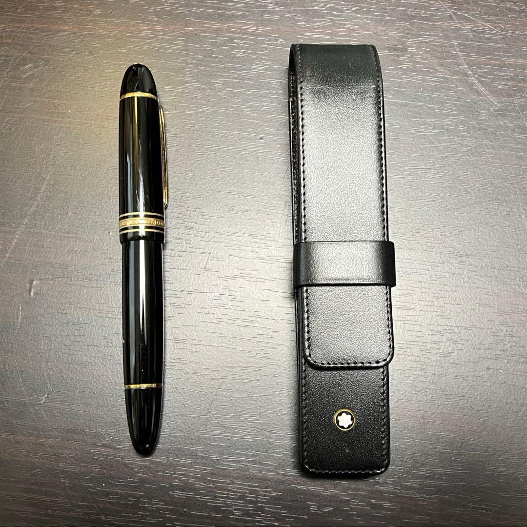 Montblanc レザーペンケース ブラック　1本挿し　モンブラン