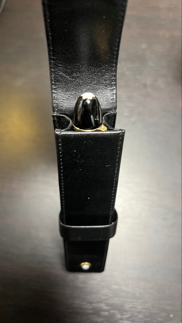 Montblanc レザーペンケース ブラック　1本挿し　モンブラン