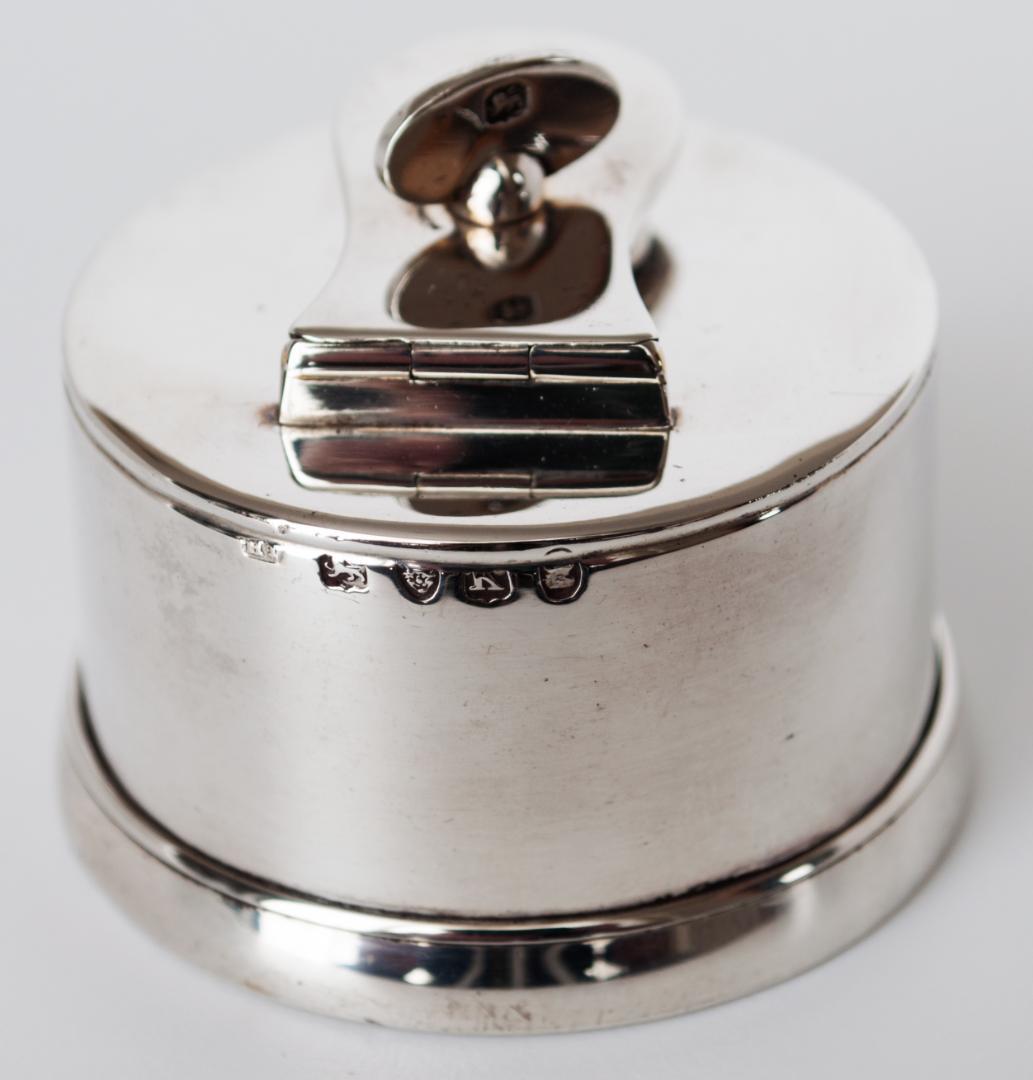 ヴィンテージ スターリングシルバー インクウェル 約1805年製造 イギリス製