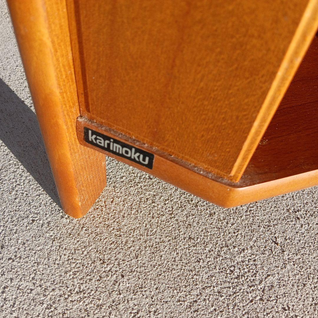 こ*う様 コーナー型木製テーブル 扉付き収納