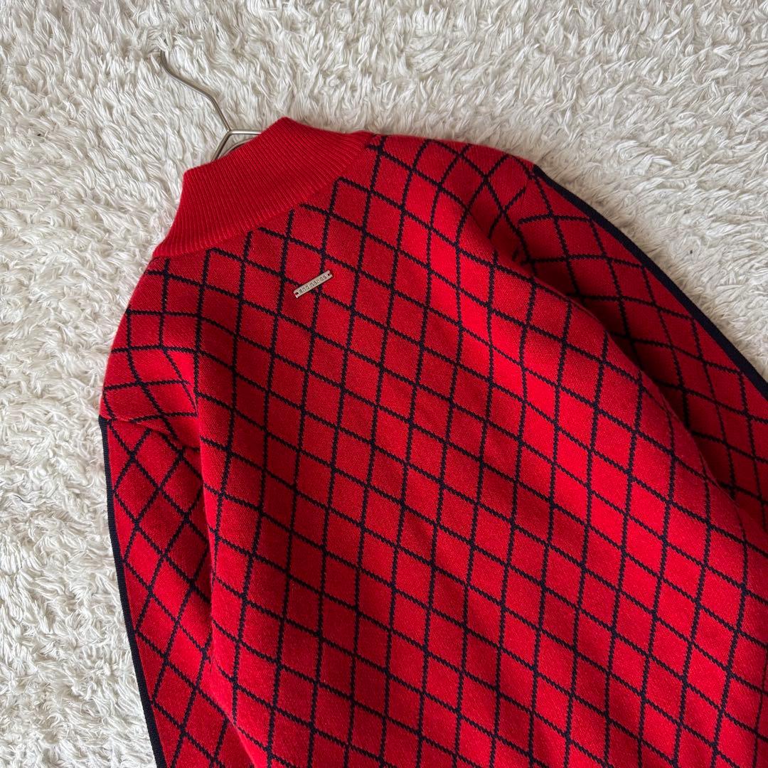 アンパスィ 防風ブルゾン ニットジャケット ジップ ハイネック ゴルフウェア M