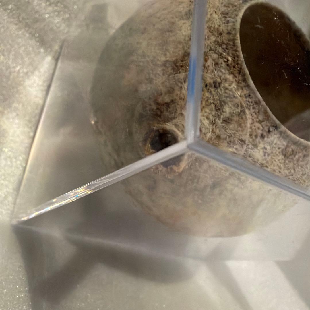 専用ケース付　作家もの　月面の様な陶磁器の茶道具　酒器　蓋の無い注器