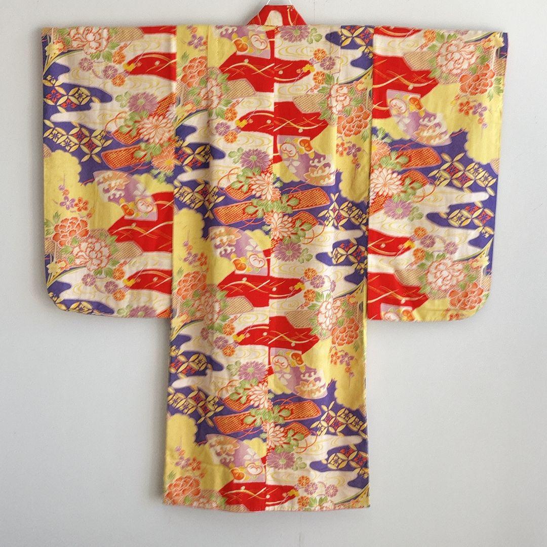 七五三７歳女の子　きもの　昭和レトロ　ハンドメイド　61225