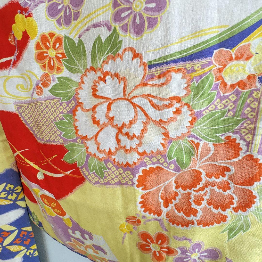 七五三７歳女の子　きもの　昭和レトロ　ハンドメイド　61225