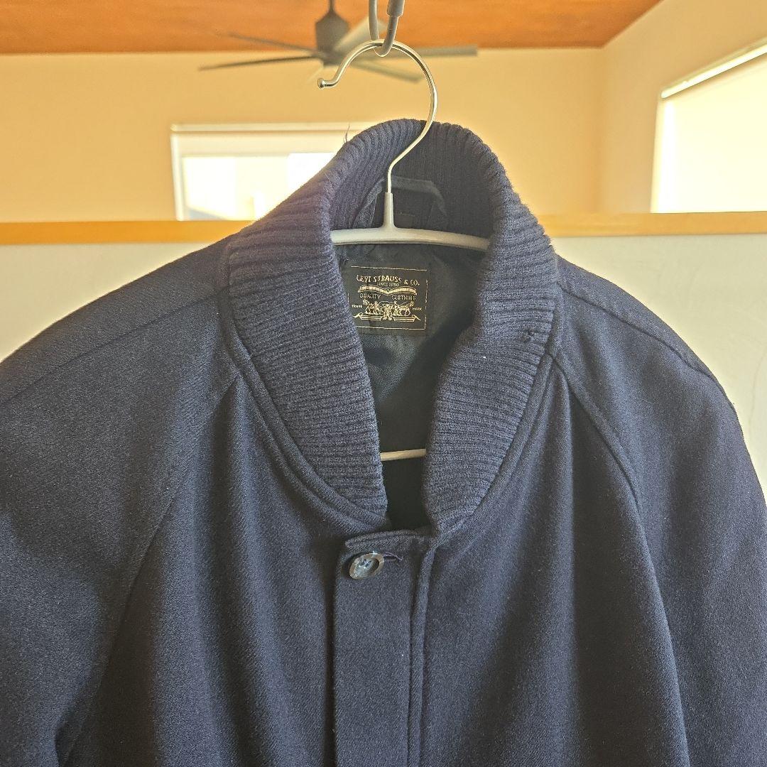 【希少80年代ヴィンテージ】LEVI'S ウールブルゾン ネイビー Sサイズ