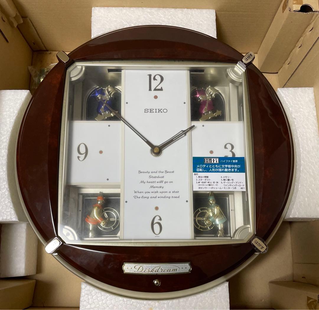 【美品⭐︎未使用】ディスクドリーム　re544b からくり時計　メロディ　掛け時計