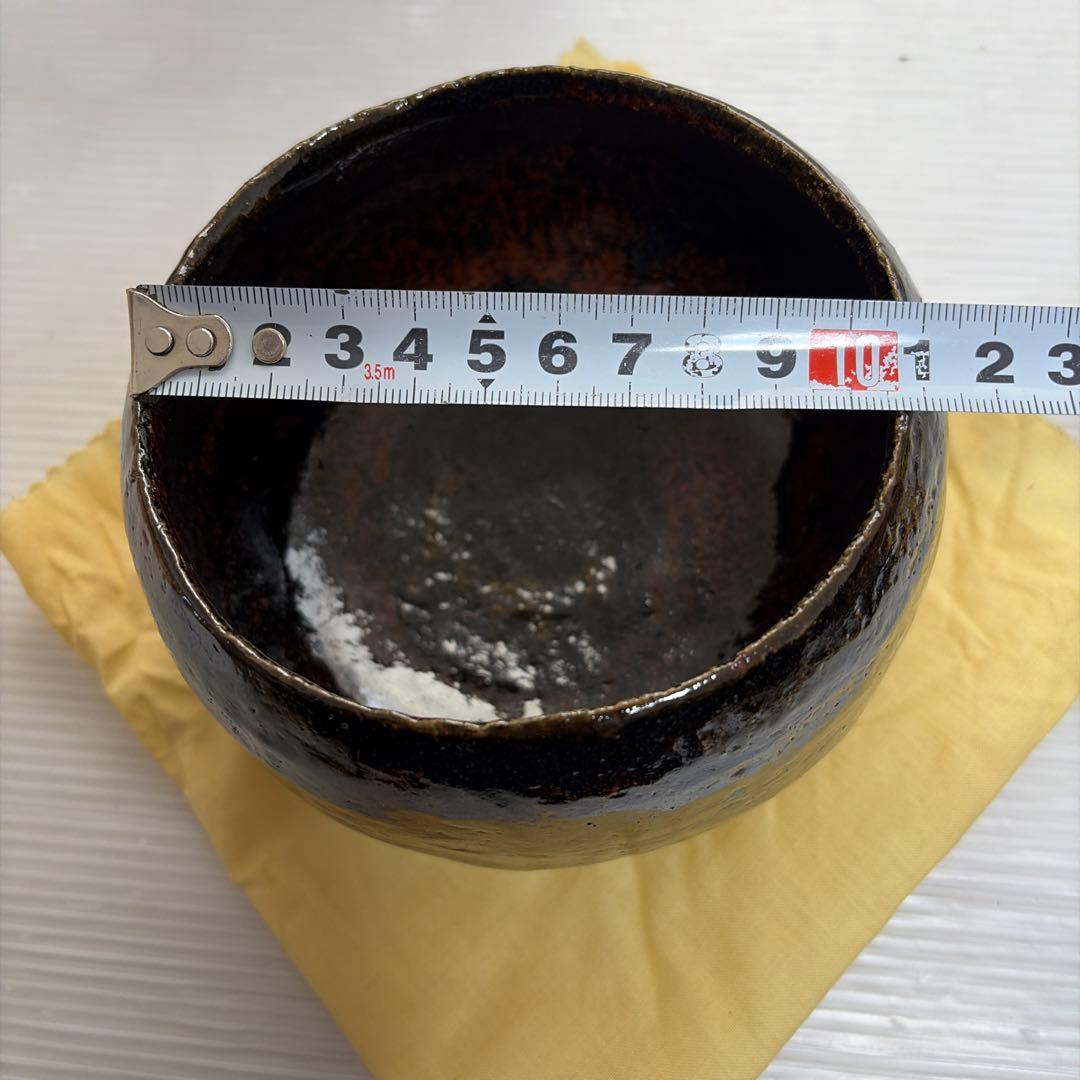 美品★ 佐々木昭楽造 光悦写 黒色 陶器 茶道具 茶碗 抹茶碗 工芸品 骨董品