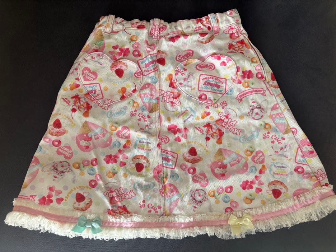 メゾピアノ平成レトロ Y2K スイーツ柄スカート130