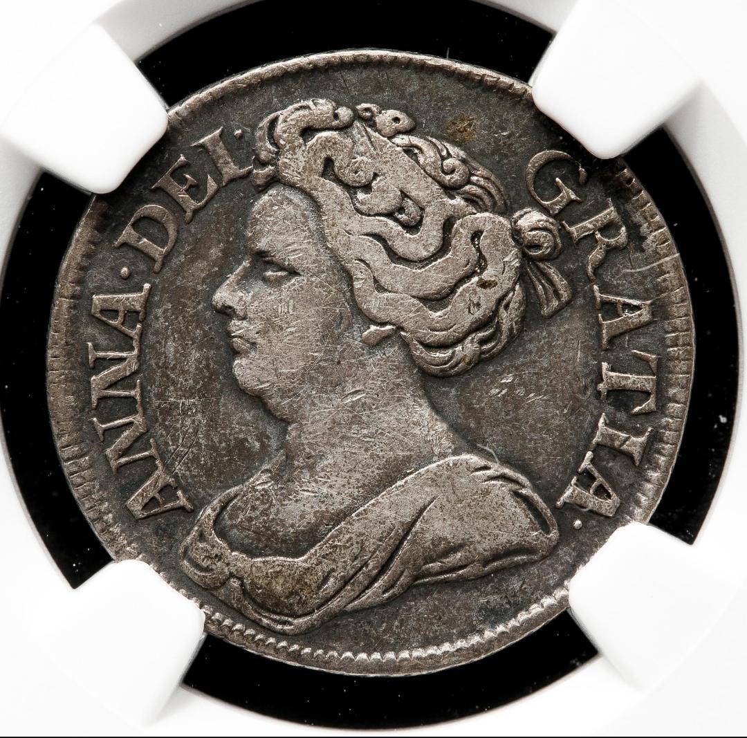 希少 NGC-VF イギリス　アン女王 1711 4th bust 　銀貨