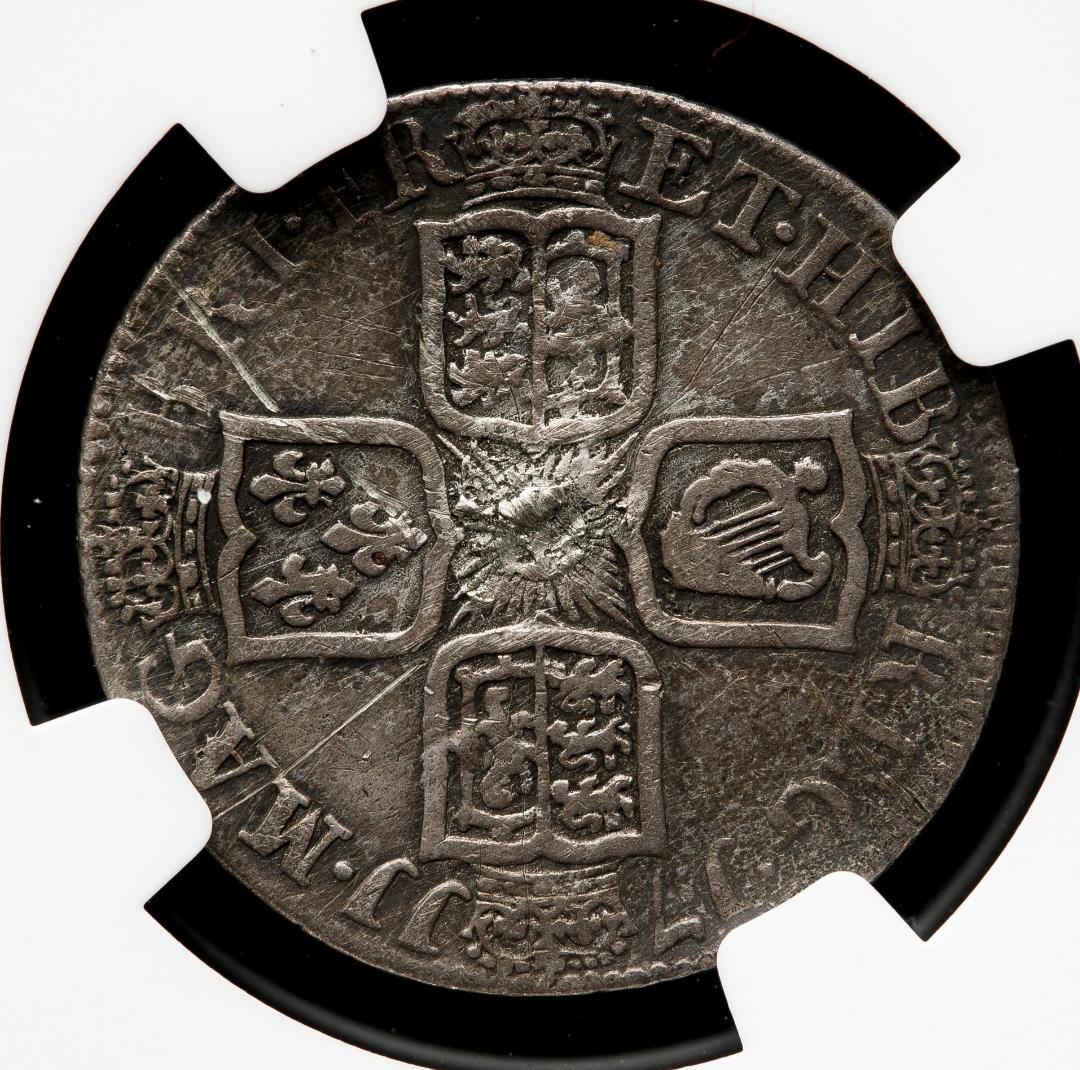 希少 NGC-VF イギリス　アン女王 1711 4th bust 　銀貨
