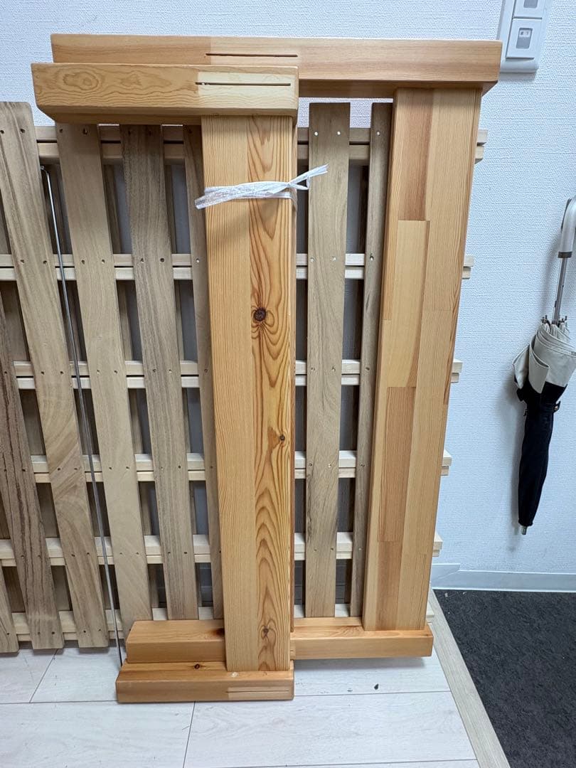 【引取限定】無印良品 シングルベッド パイン材①