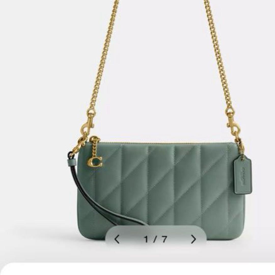 定価42,900円 COACH ショルダーバッグ　キルティング　チェーン