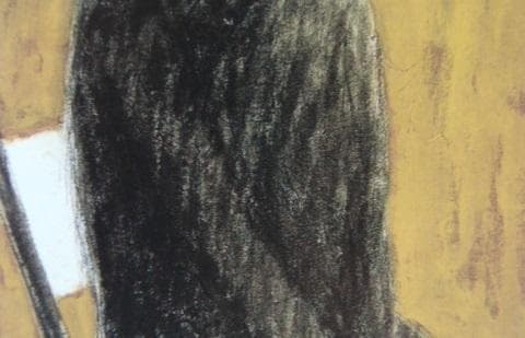 斎藤清、「人物」、希少な画集の額装画、オーダーマット付・日本製新品額入り