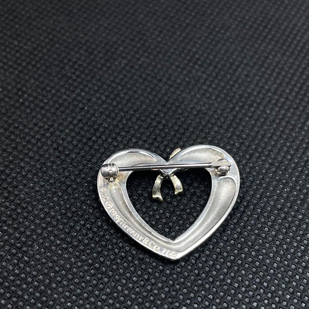 TIFFANY&CO. ブローチ　ハート　リボン　750 18金　#A-80